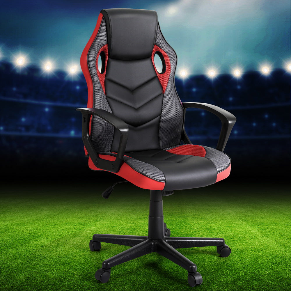 NNEDSZ Artiss Gaming Office Chair Computer Chairs Red