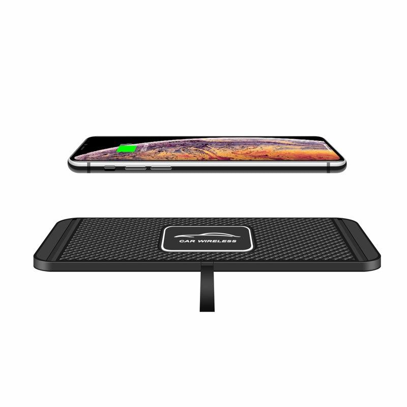 NNEIDS 15W Qi Car Wireless Charging Pad - 30Cm Short Cable Anti-Skid