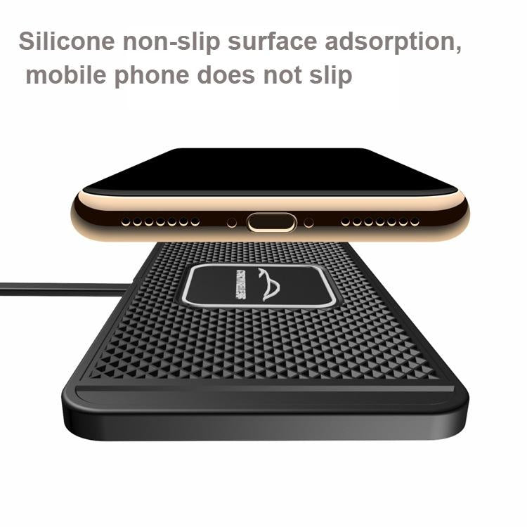NNEIDS 15W Qi Car Wireless Charging Pad - 30Cm Short Cable Anti-Skid