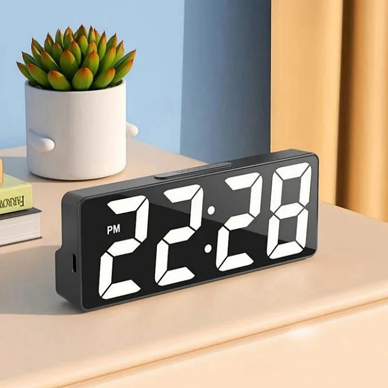 NNEOBA Voice Control Digital Alarm Clock – LED Display